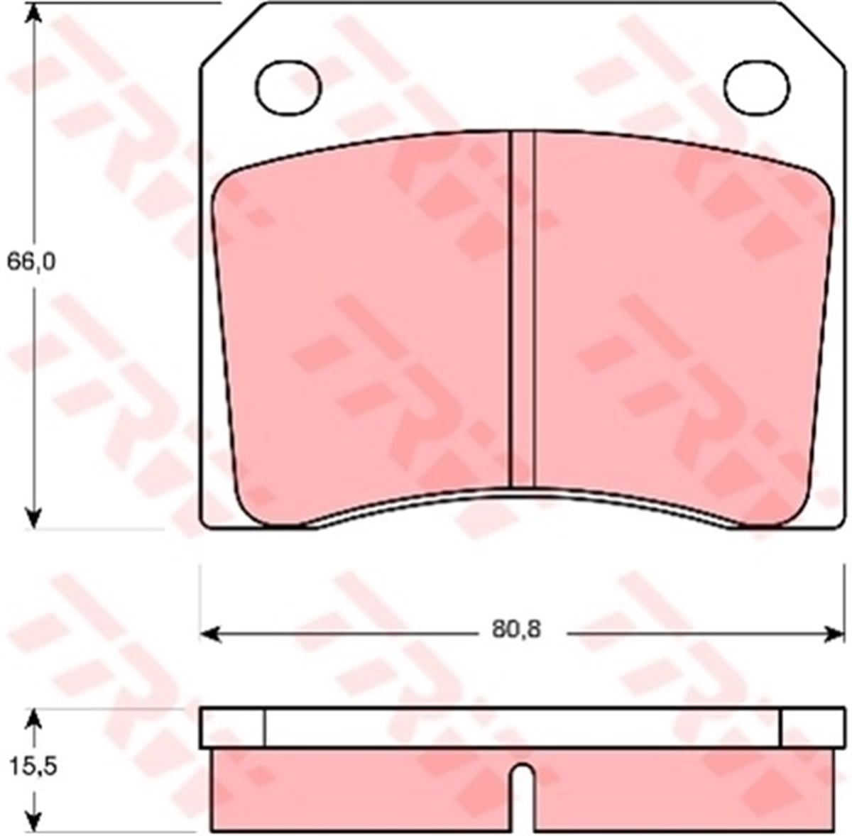 YEDEK PARÇAÖN BALATA P404 1.6-1.6GT 63-71 66X80.8X15.5 TRW GDB557TRWTRW GDB557