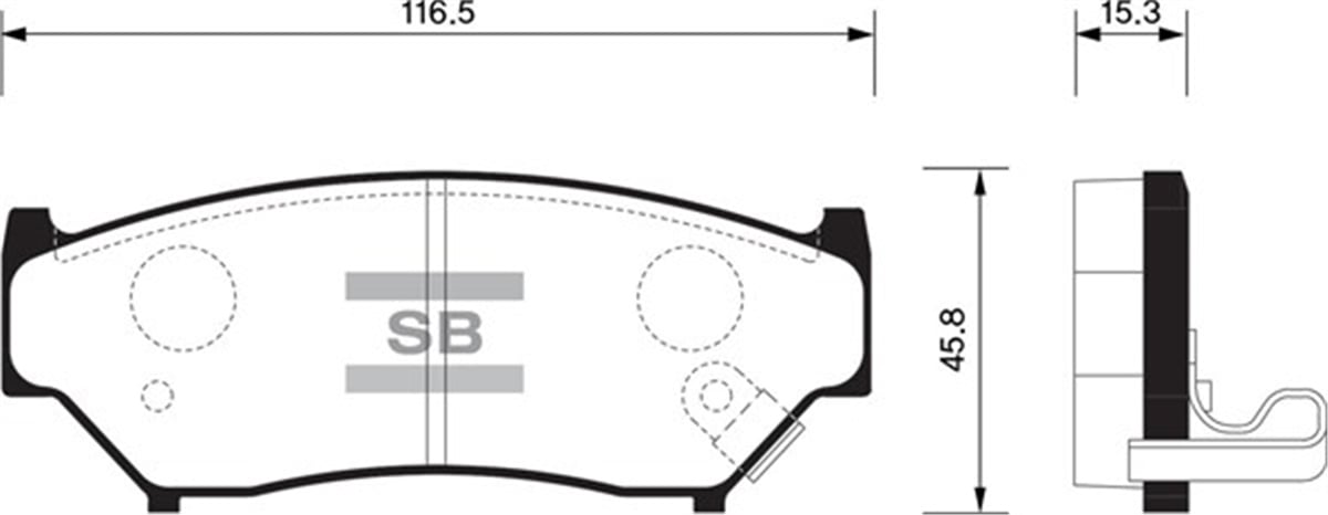 YEDEK PARÇAÖN FREN BALATASI VITARA 5 KAPI 1.6 90-98 JIMNY 1.5 DDİS 03 GDB1174-GDB3182 SANGSIN SP1584SANGSINSANGSIN SP1584