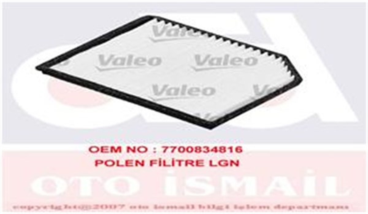 YEDEK PARÇAPOLEN FİLTRESİ LGN 1.6-1.8-1.8 16V-2.0-2.0 16V-3.0-1.9DTI-1.9DCI-2.2D 93-01 TÜM MOD. VALEO 698173VALEOVALEO 698173