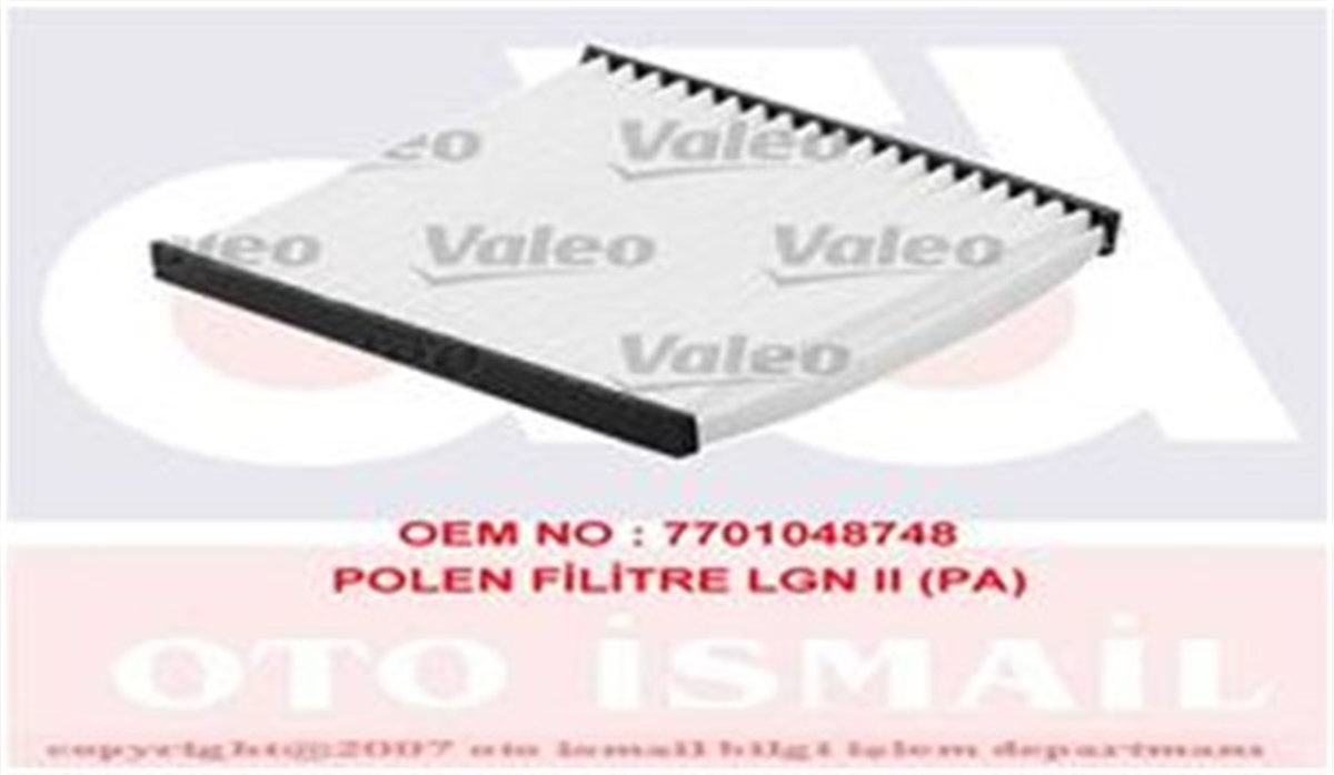 YEDEK PARÇAPOLEN FİLTRESİ LGN II 1.6-2.0 16V 01-03 VALEO 698594VALEOVALEO 698594
