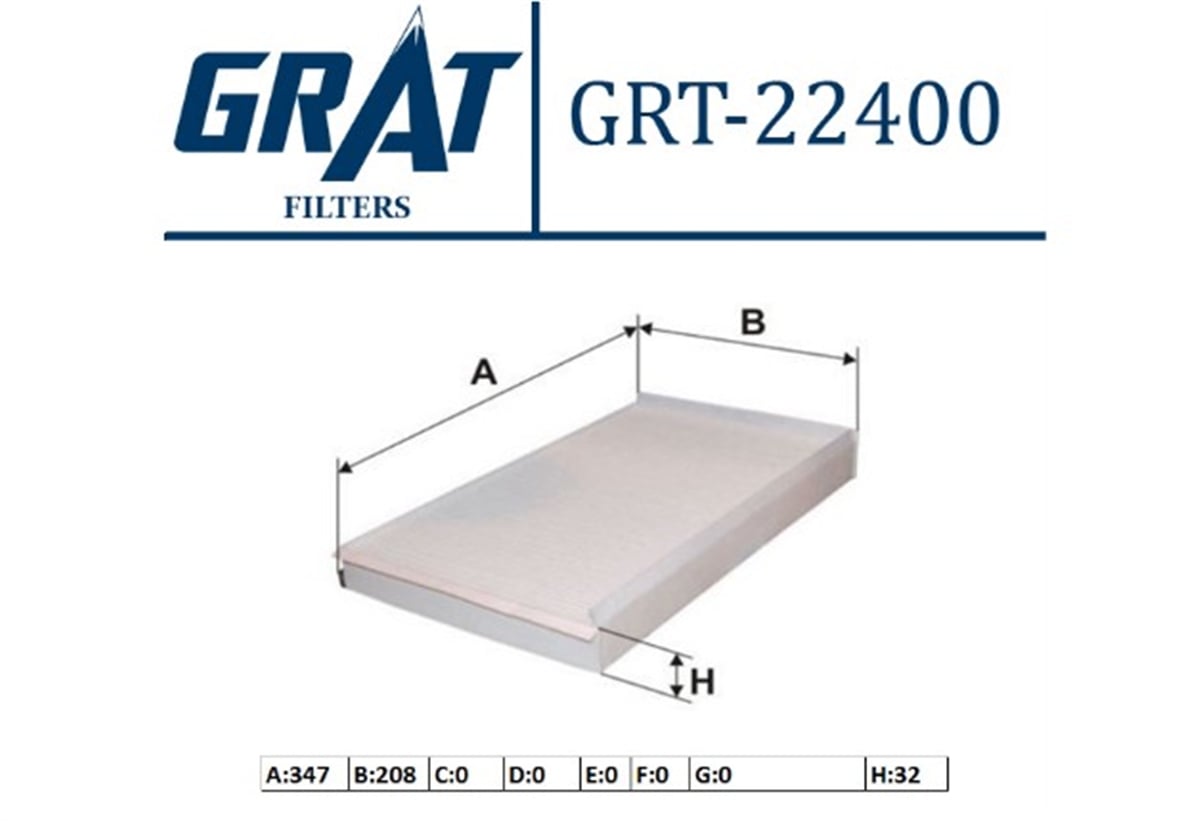 YEDEK PARÇAPOLEN FILTRESI MERCEDES VIANO W639 03> VITO W639 03> 6398350247 -GRT-22400GRATGRT-22400