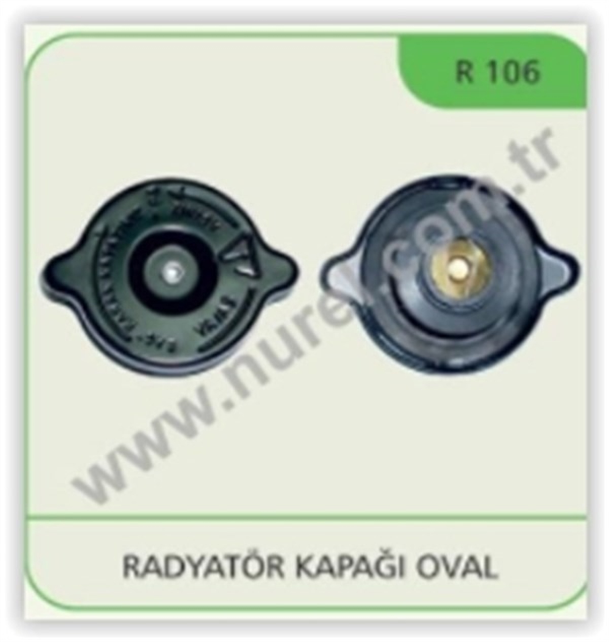 YEDEK PARÇARADYATOR KAPAĞI TERMOSTATLI OVAL ÜNİVERSAL NUREL R106NURELNUREL R106