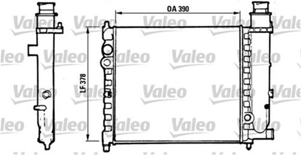 YEDEK PARÇARADYATOR P309 1.1-1.3-1.4-1.6-1.9 85-89 390X377.5X34 VALEO 816700VALEOVALEO 816700
