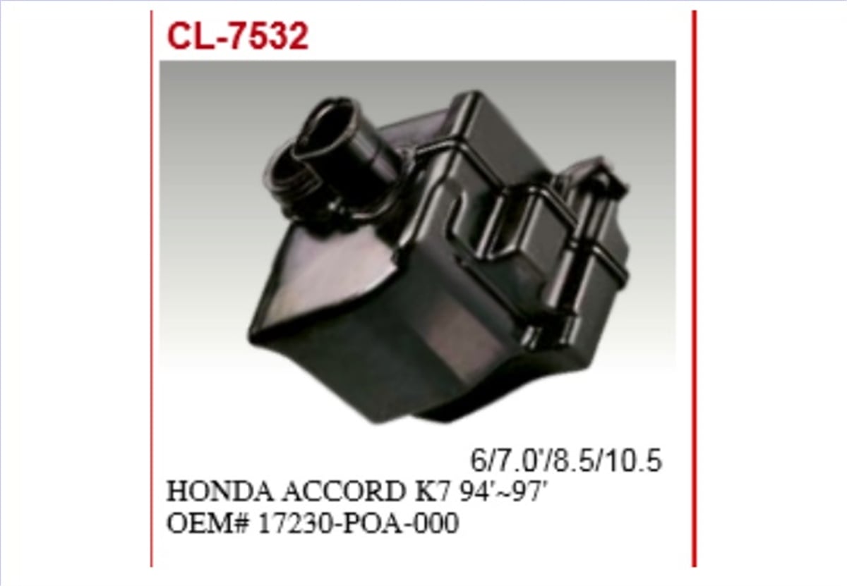 YEDEK PARÇAREZANATOR-HONDA ACCORD 94>98   17230P0A000 -MGA-66104MGAMGA-66104