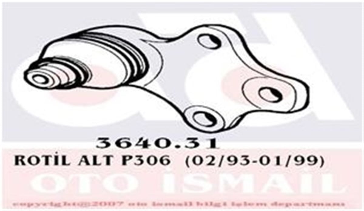 YEDEK PARÇAROTİL ALT P306 1.4-1.6-1.8-1.9D-2.0 93-02 16MM MEK. TRW JBJ190TRWTRW JBJ190