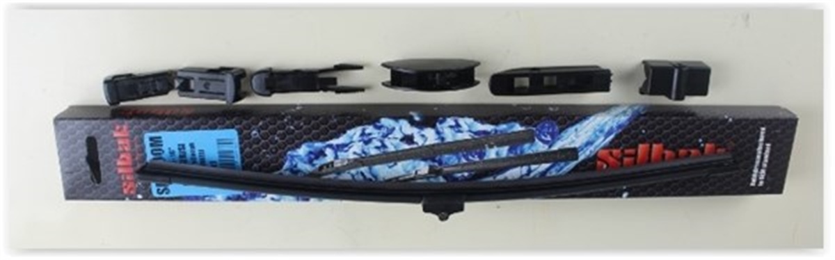 YEDEK PARÇASİLECEK SÜPÜRGESİ MUZ TİPİ 450MM A. BC.C2.D VE U TİPİ KOLLAR ICIN MULTİ ADAPTORLÜ SILBAK SBE450MSILBAKSILBAK SBE450M