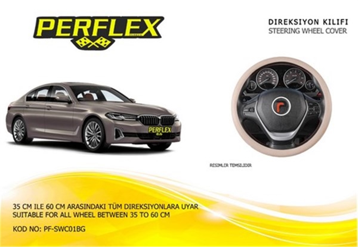 YEDEK PARÇASİLİKON DİREKSİYON KILIFI LEAT BEJ PERFLEX PF-SWC01BGPERFLEXPERFLEX PF-SWC01BG