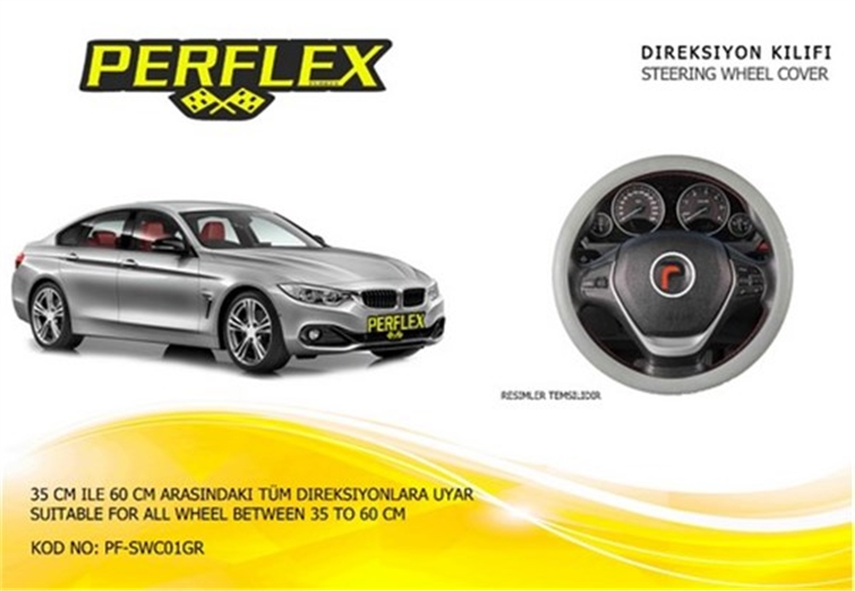 YEDEK PARÇASİLİKON DİREKSİYON KILIFI LEAT GRİ PERFLEX PF-SWC01GRPERFLEXPERFLEX PF-SWC01GR
