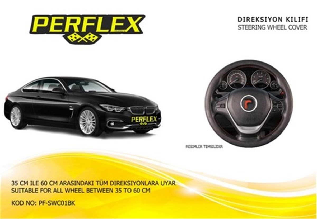 YEDEK PARÇASİLİKON DİREKSİYON KILIFI SİYAH DÜZ PERFLEX PF-SWC01BKPERFLEXPERFLEX PF-SWC01BK