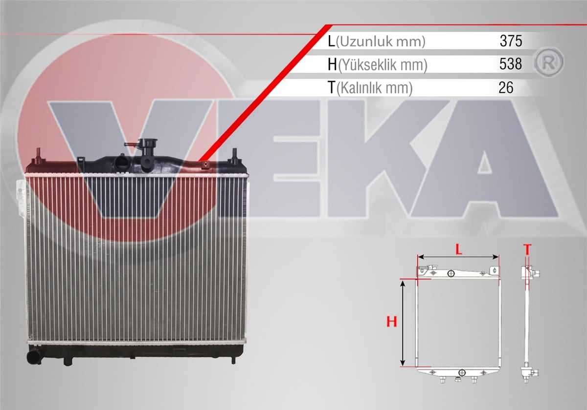 YEDEK PARÇASU RADYATORU BRAZING HYUNDAI ACCENT ERA 1.5 CRDIVEKA16-2111B