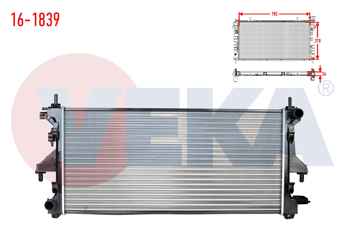 YEDEK PARÇASU RADYATÖRÜ DUCATO III 250 2.3 MJT M-T İNTERCOOLER BAĞLANTISI INCE 2006-2014VEKA16-1839