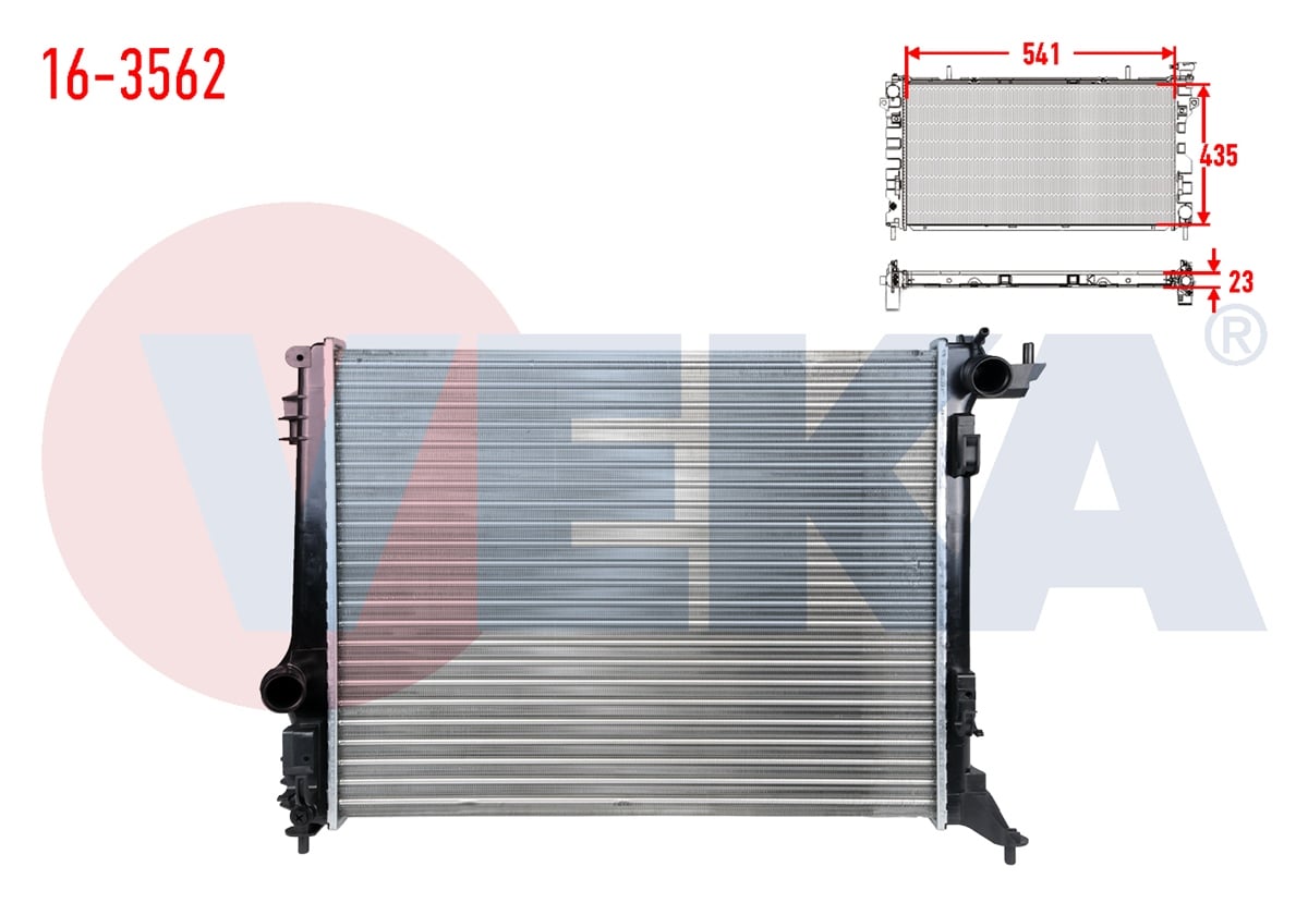 YEDEK PARÇASU RADYATÖRÜ MEGANE IV B9A/M_ 1.5 DCI M-T AC+/- 2016>VEKA16-3562