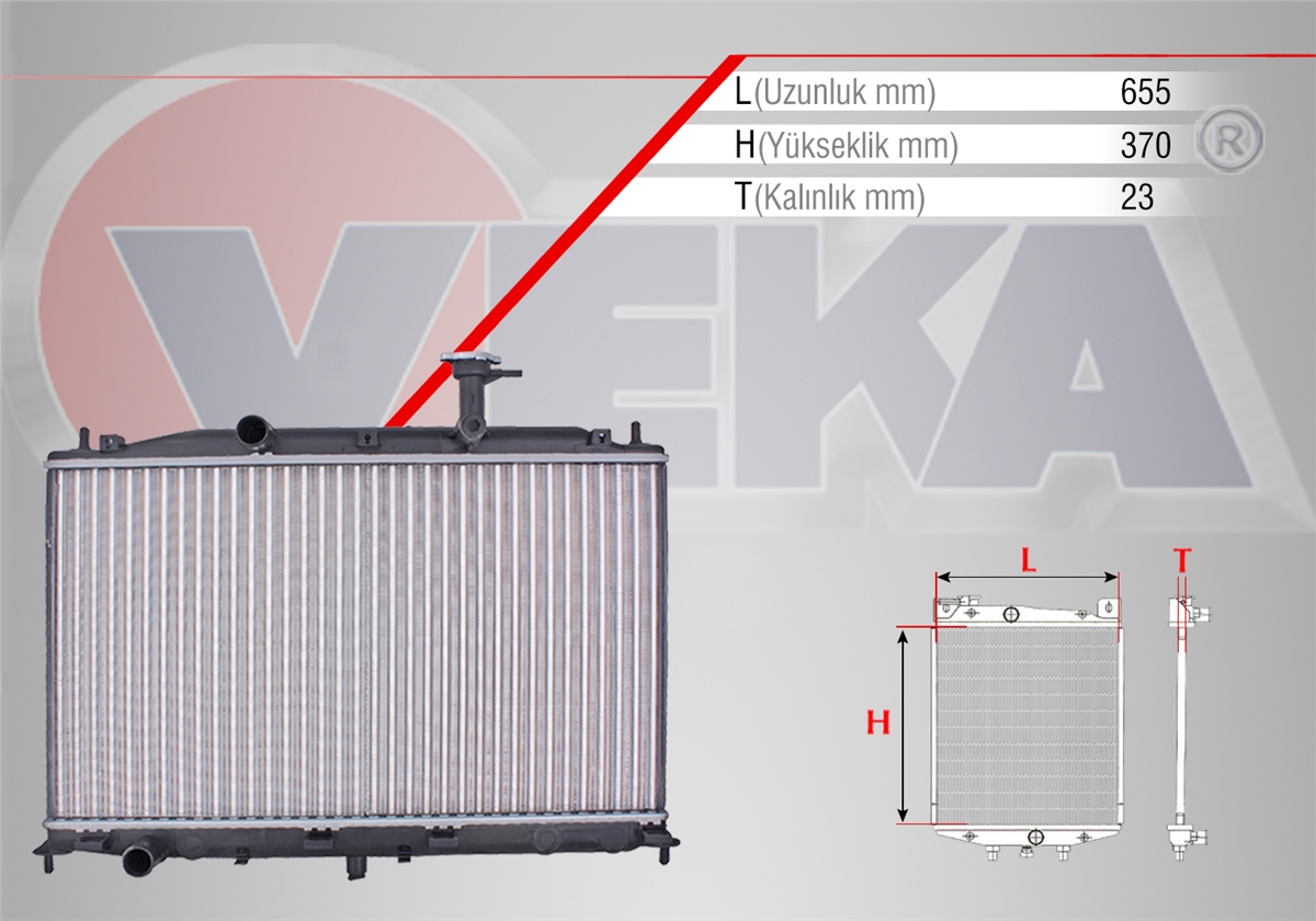 YEDEK PARÇASU RADYATORU MEKANIK ACCENT ERA 1.4i 16v M-T 2006-2012VEKA16-2107