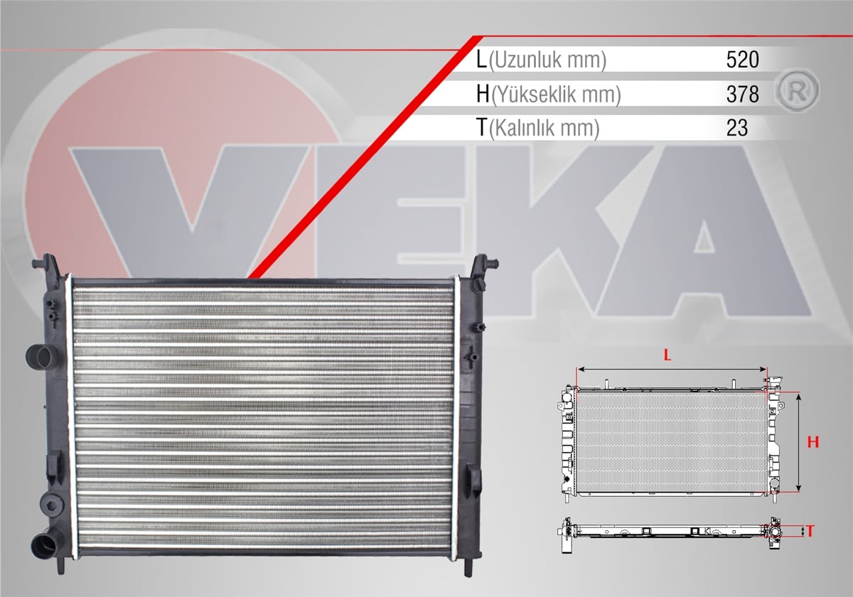 YEDEK PARÇASU RADYATÖRÜ MEKANİK ALBEA 2003-2007VEKA16-1802