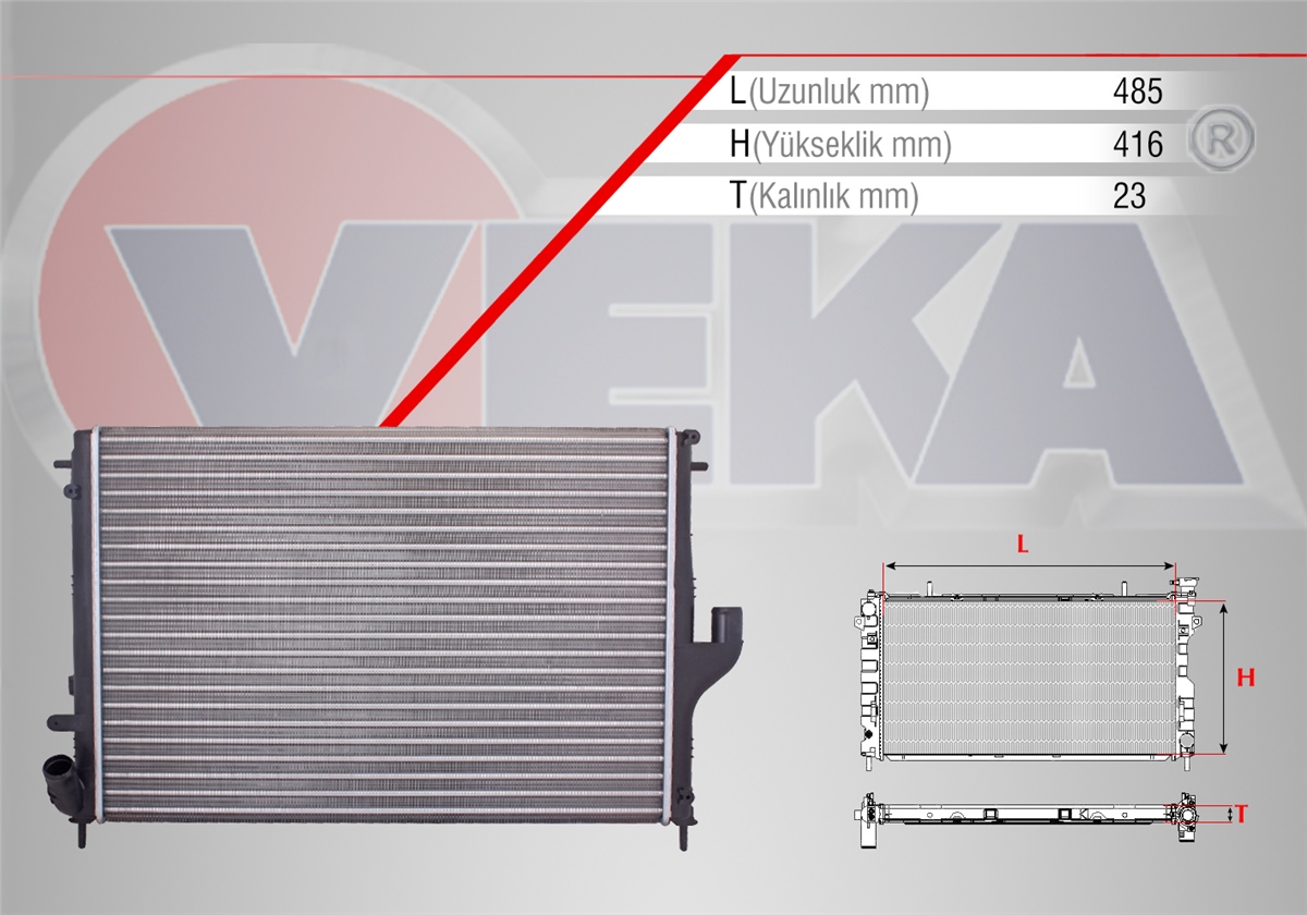 YEDEK PARÇASU RADYATÖRÜ MEKANİK DUSTER 1.5 DCI 85 HPVEKA16-3538
