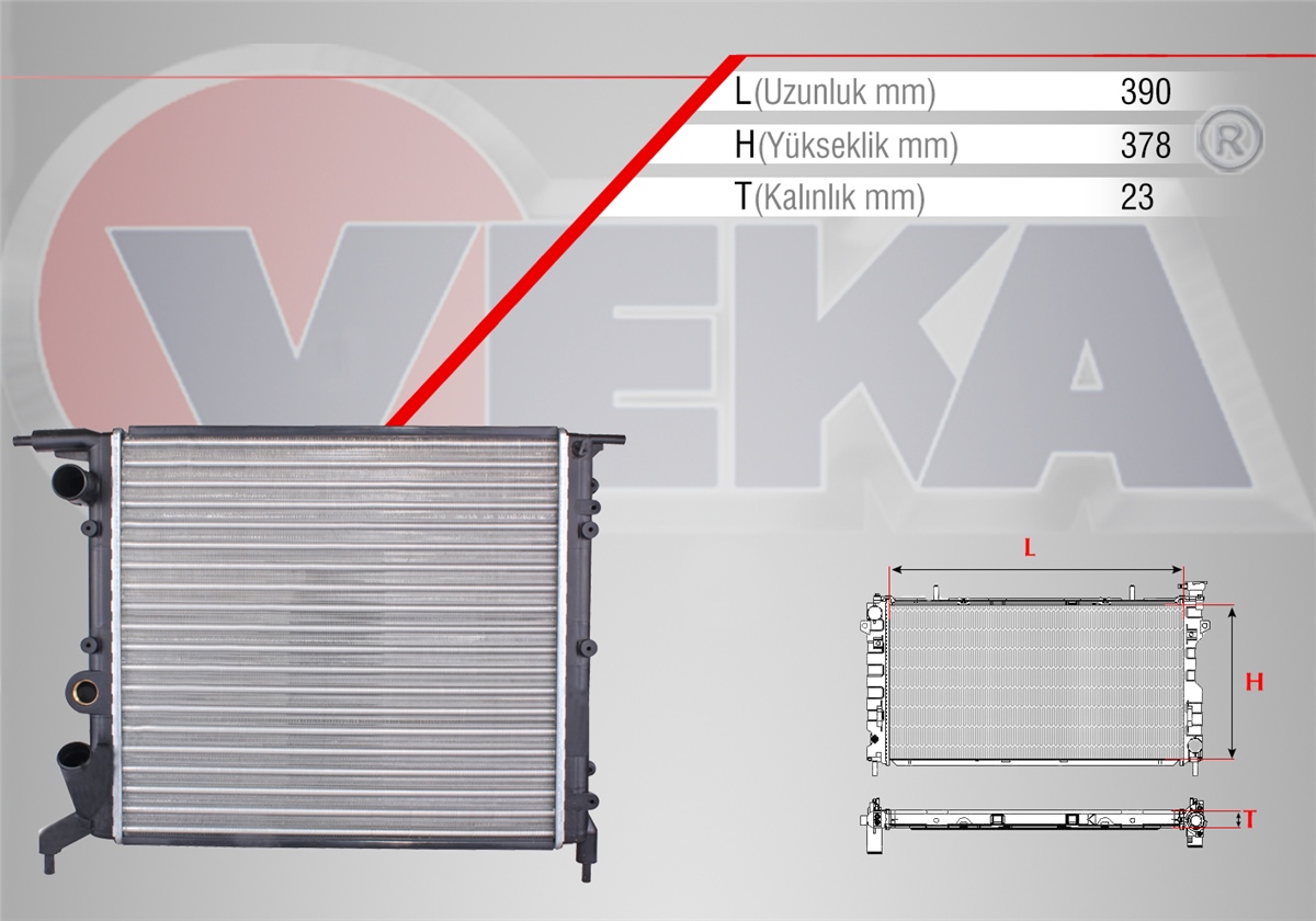 YEDEK PARÇASU RADYATORU MEKANIK R19 1.4 M-T 1988-2001VEKA16-3531