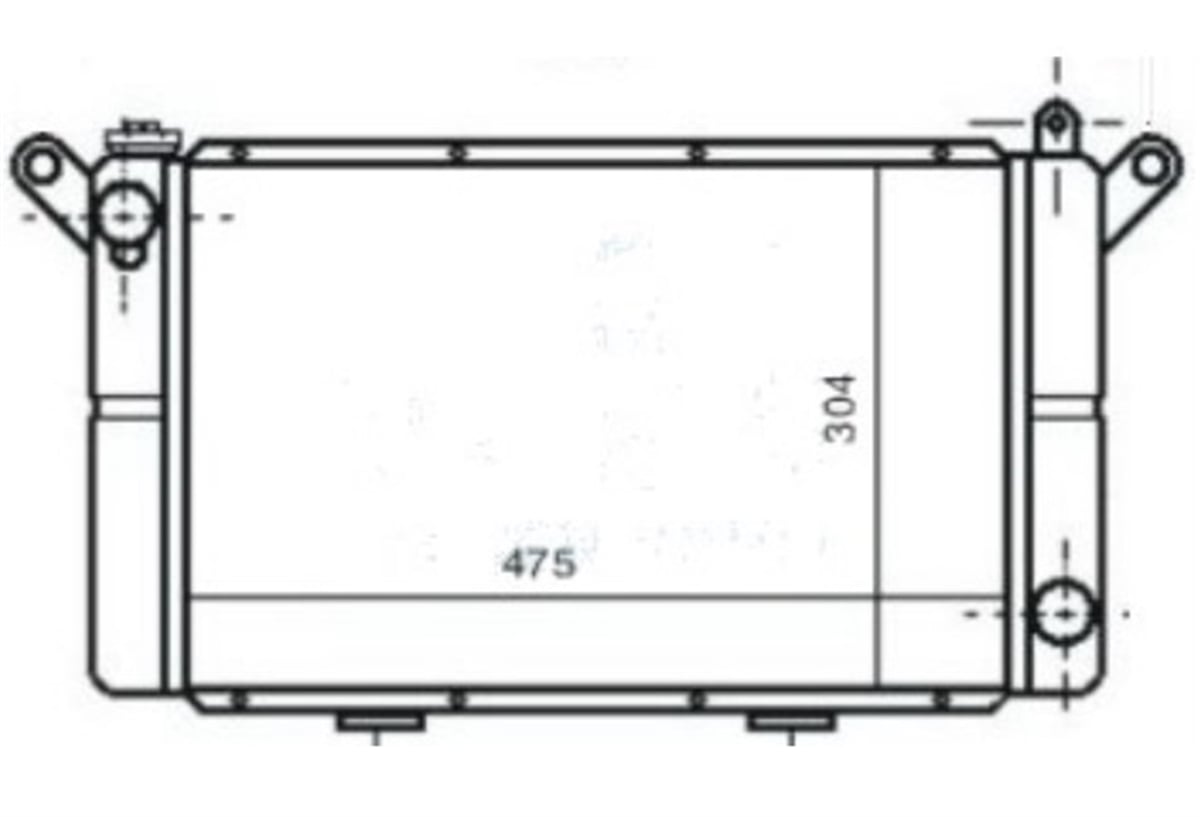 YEDEK PARÇASU RADYATORU MEKANİK  RENAULT  R12  475×304×42 7702247461 -MGA-80700MGAMGA-80700