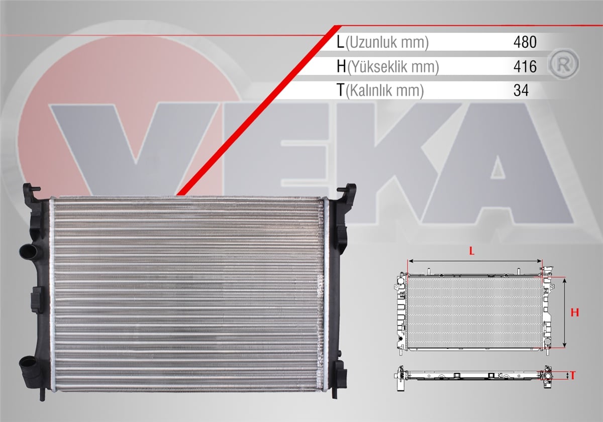 YEDEK PARÇASU RADYATÖRÜ THALIA II 1.5 DCI M-T 2008-2014VEKA16-3517