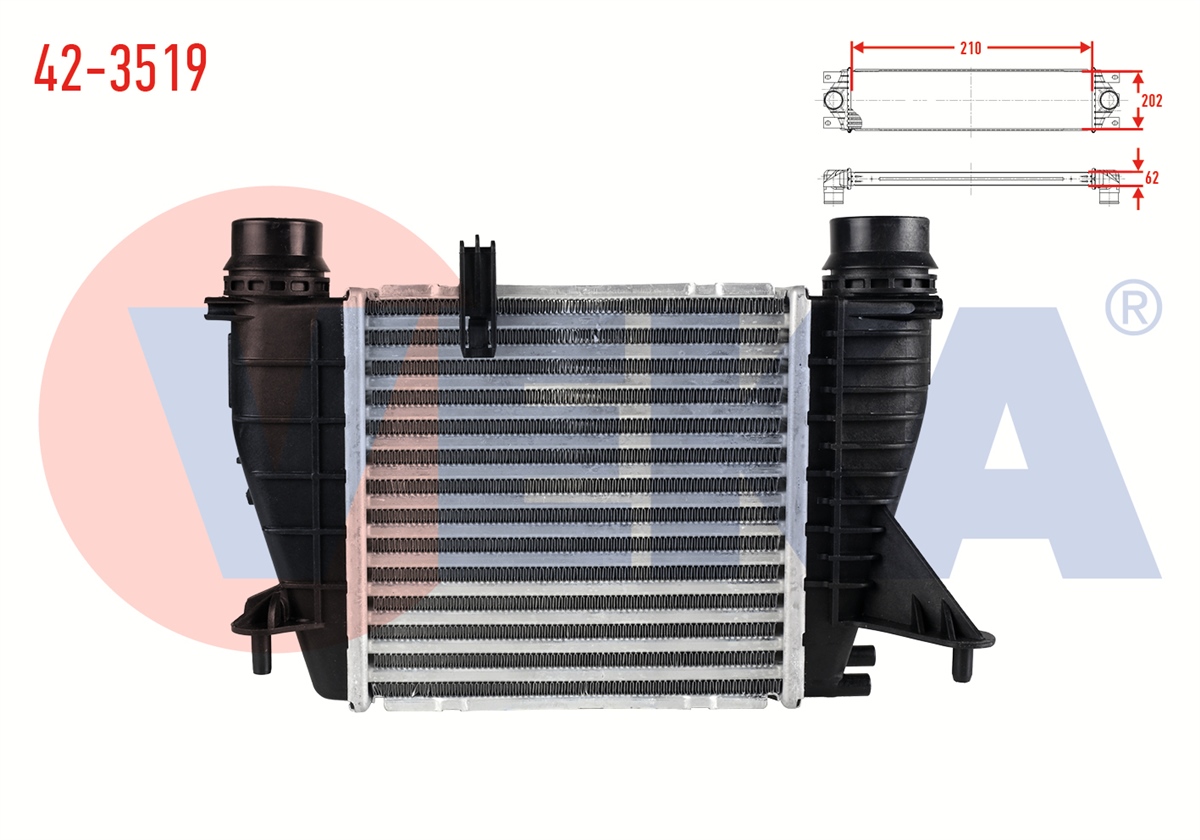 YEDEK PARÇATURBO RADYATÖRÜ (İNTERCOOLER) SEGMANLİÇLİO III 2010>VEKA42-3519