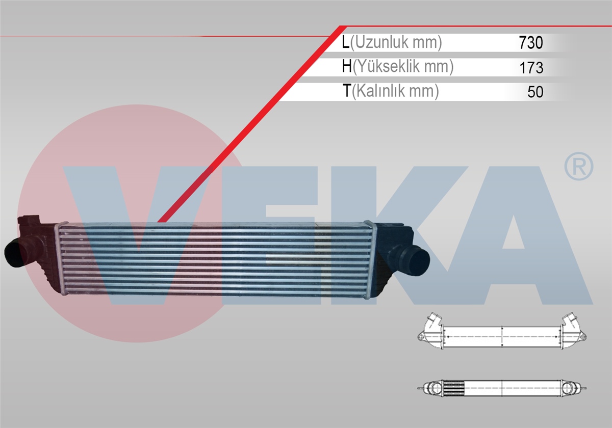 YEDEK PARÇATURBO RADYATÖRÜ (İNTERCOOLER) MASTER III FV 2.3 DCI 2010>VEKA42-3510