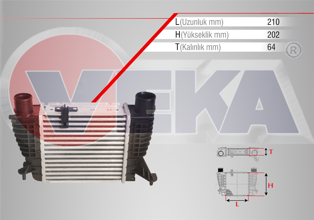 YEDEK PARÇATURBO RADYATÖRÜ (İNTERCOOLER) CLİO III 1.5 DCI 2005-2012VEKA42-3504
