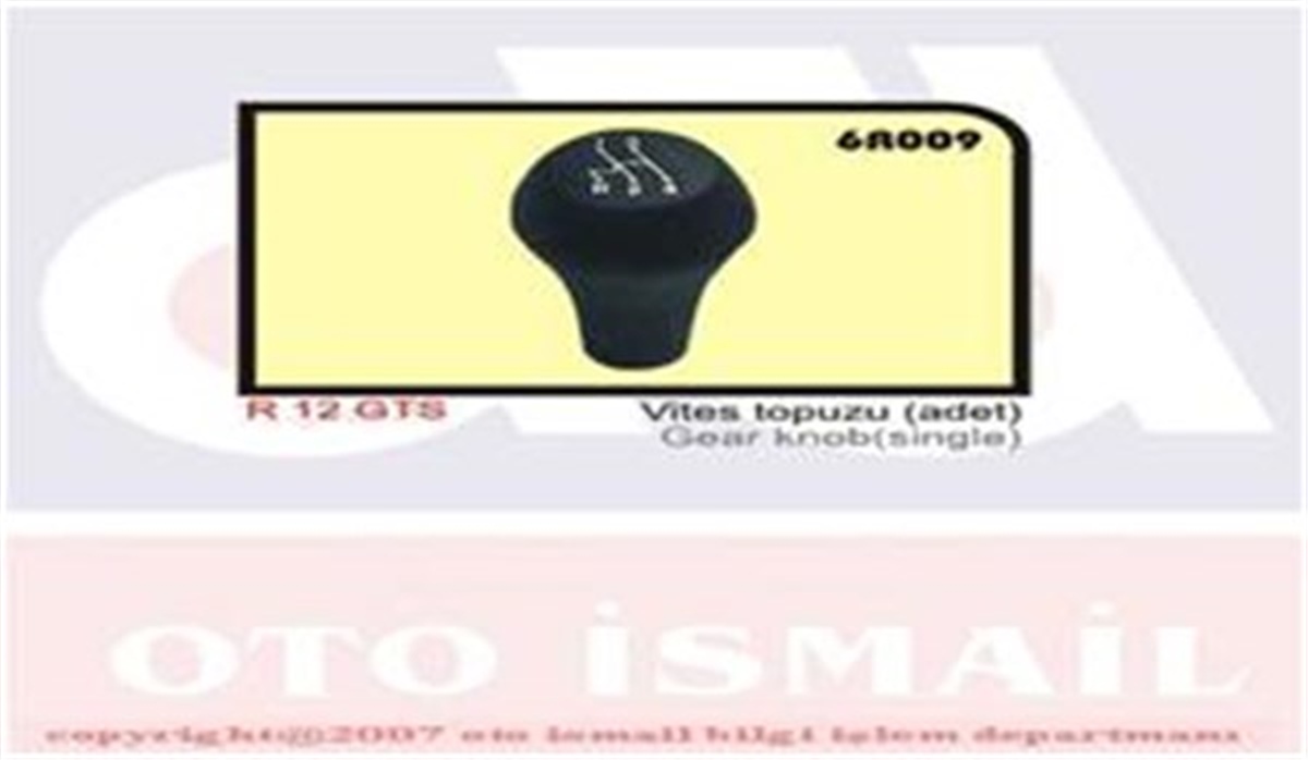 YEDEK PARÇAVİTES TOPUZU R12 GTS OZAR 6R009OZAROZAR 6R009