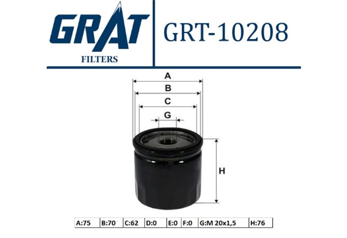 YEDEK PARÇAYAG FILTRESI  FIATDOBLO 1.9 - BRAVO I 1.9-2.0 -MAREA 1.9 - PALIO 1.9 - PUNTO  46805832 -GRT-10208GRATGRT-10208