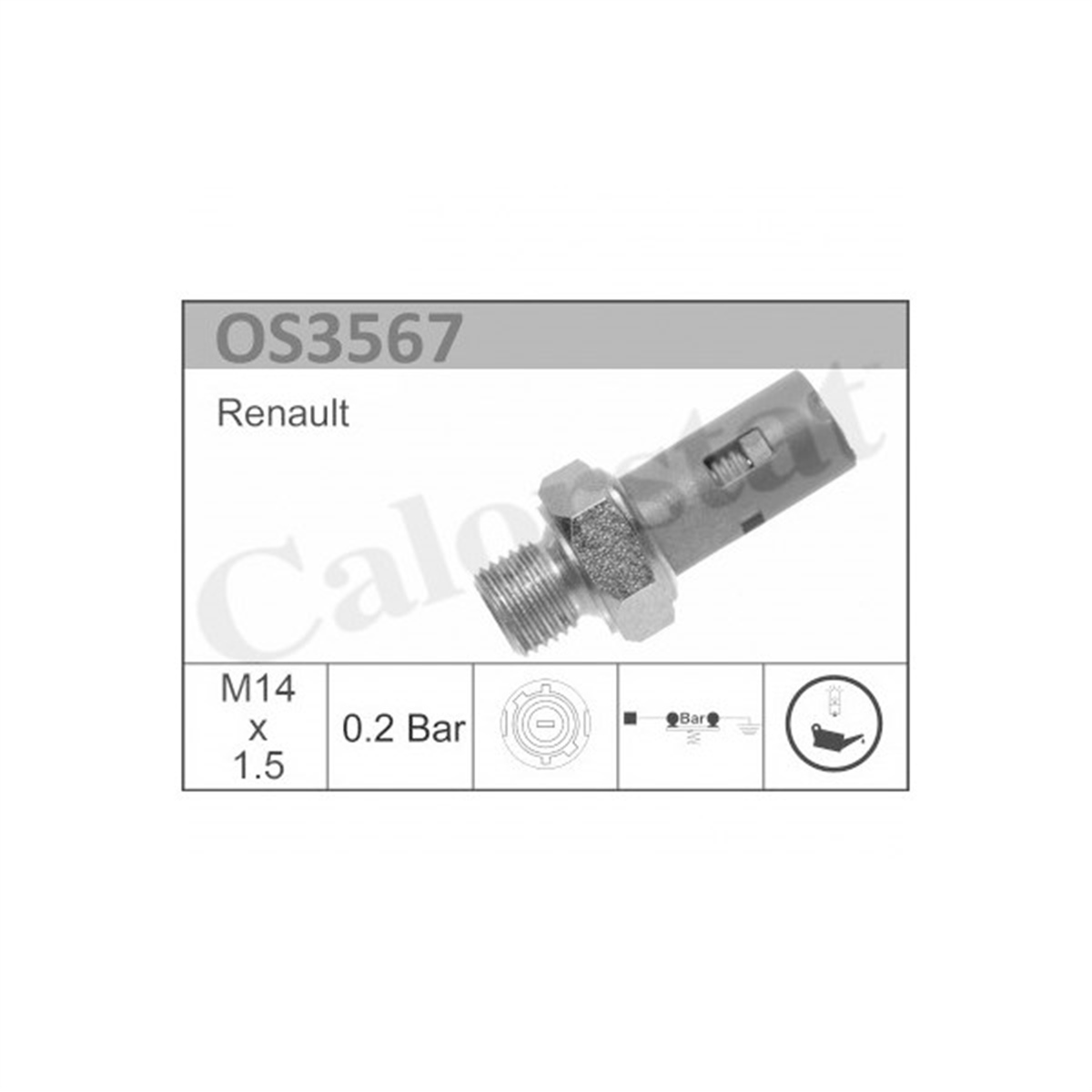 YEDEK PARÇAYAĞ MÜŞÜRÜ MEGANE-CLIO-KANGOO-LAGUNA K9K-F8Q-K4M-F9Q-F4R YEŞİL 0.20 BAR VERNET OS3567VERNETVERNET OS3567