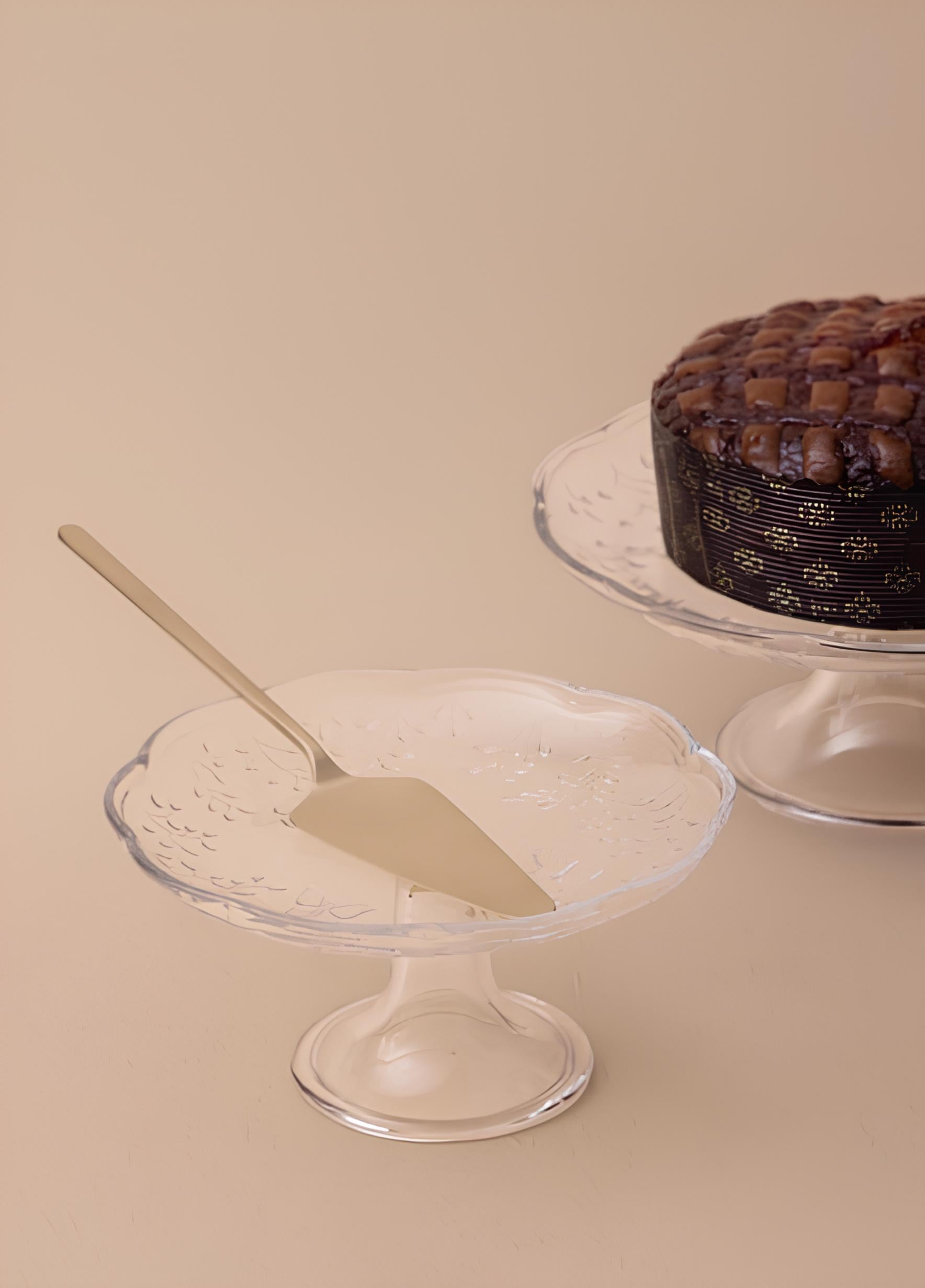 Ayaklı Cam Sunum Tabağı cm499