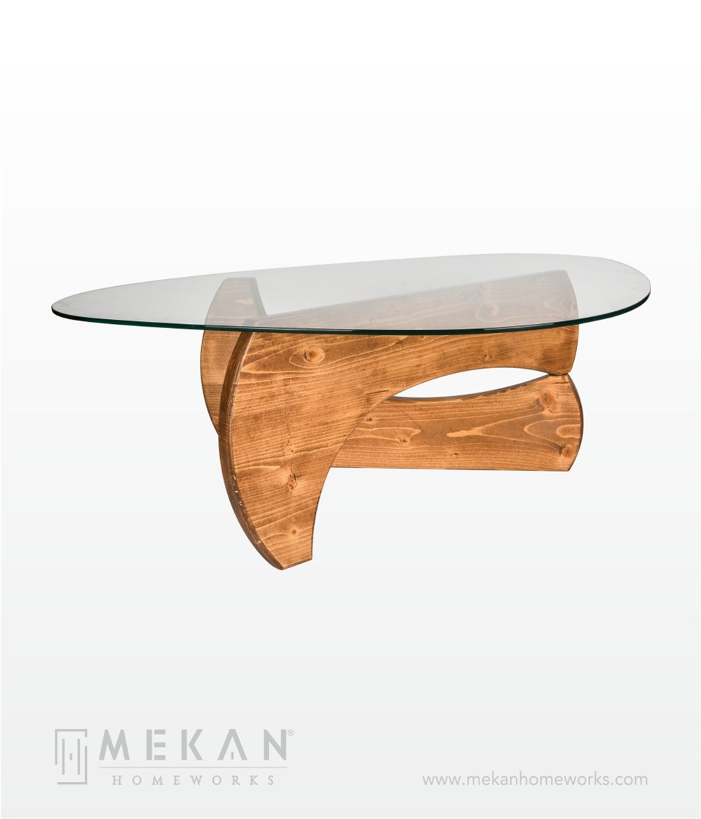 Camlı Çapraz Ayak Sehpa