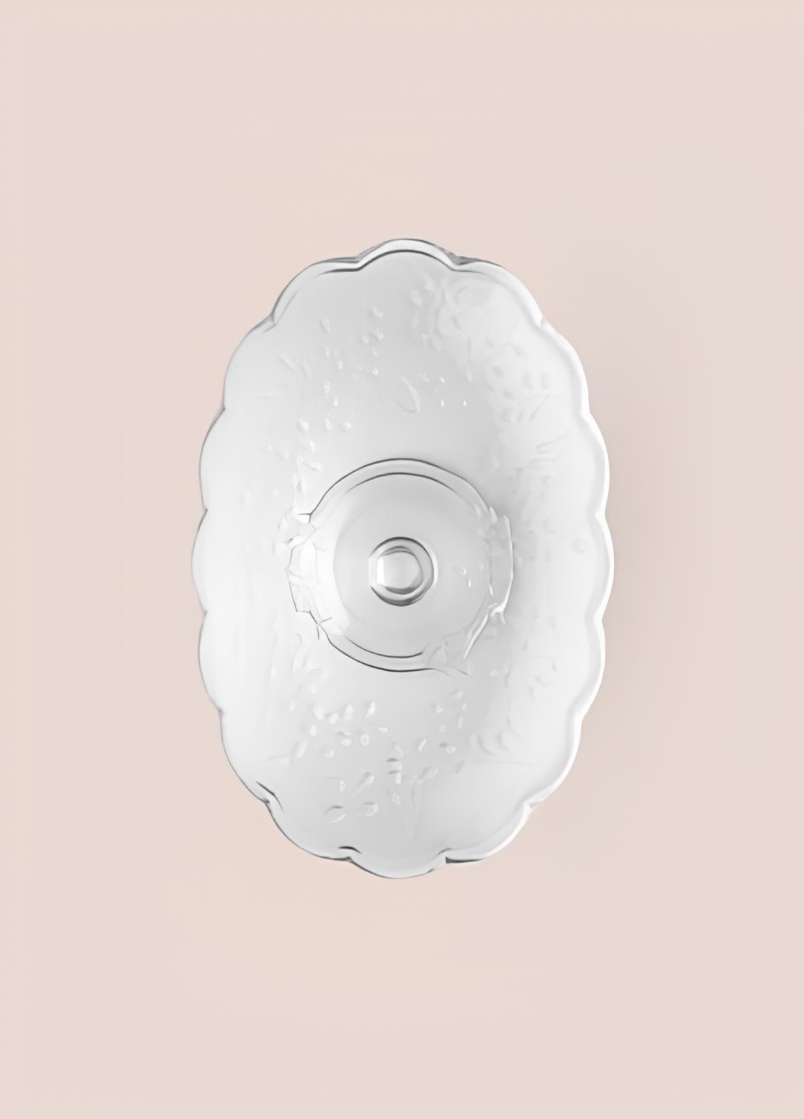 Ayaklı Oval Cam Sunum Tabağı cm498 