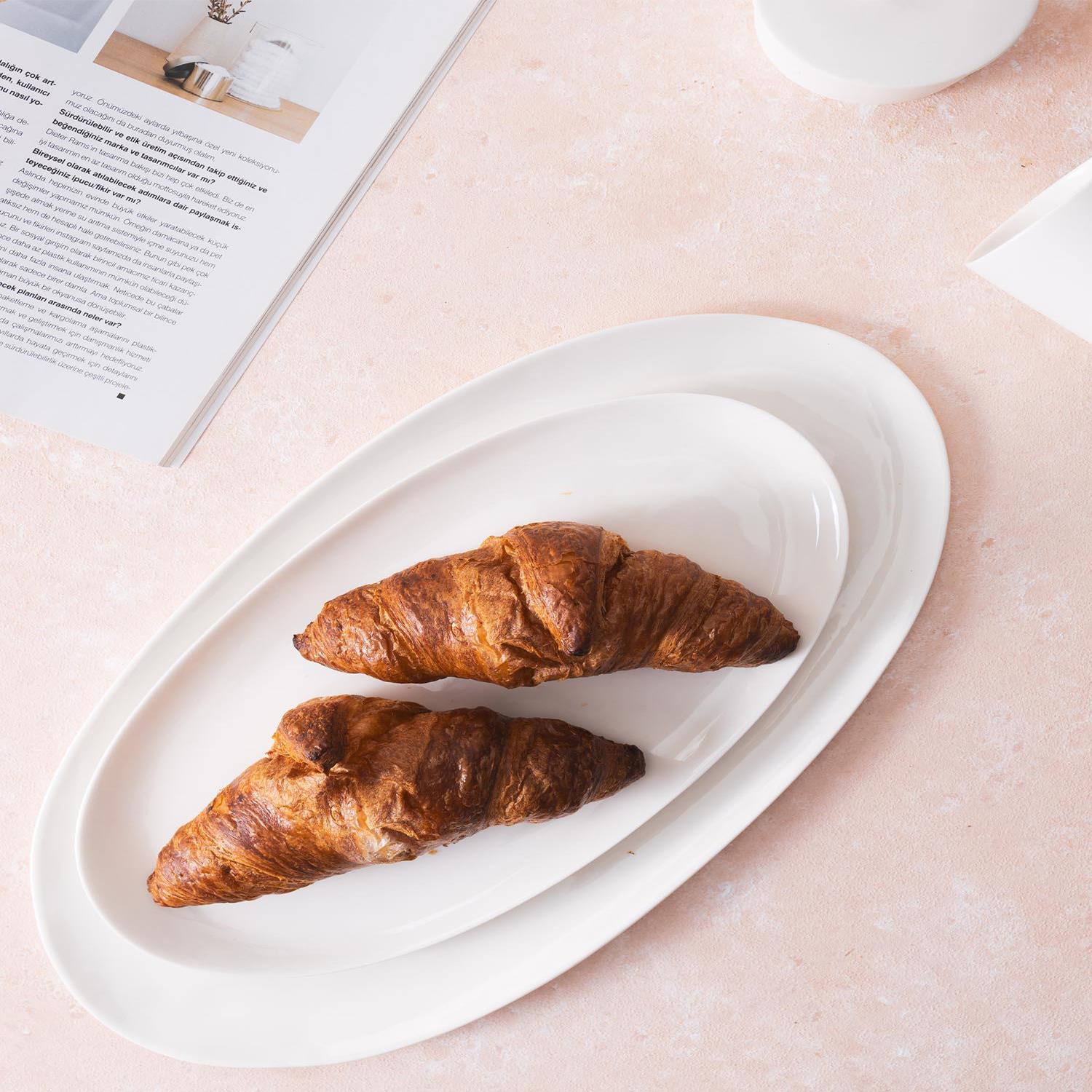 Cotta Limoges Oval Servis Tabağı Beyaz  MKN610