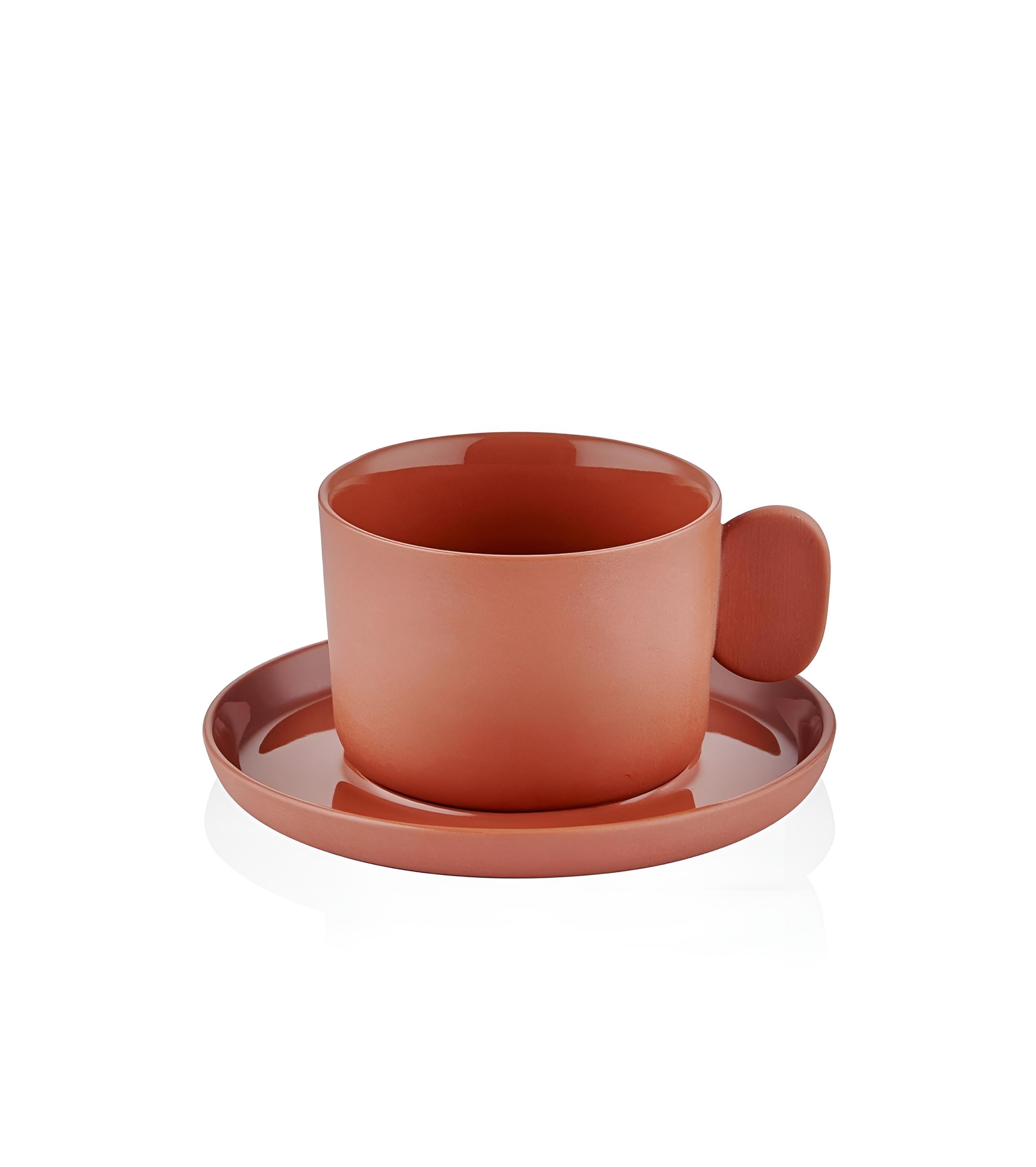 Kahverengi Cotta Çay Fincanı mkn3038