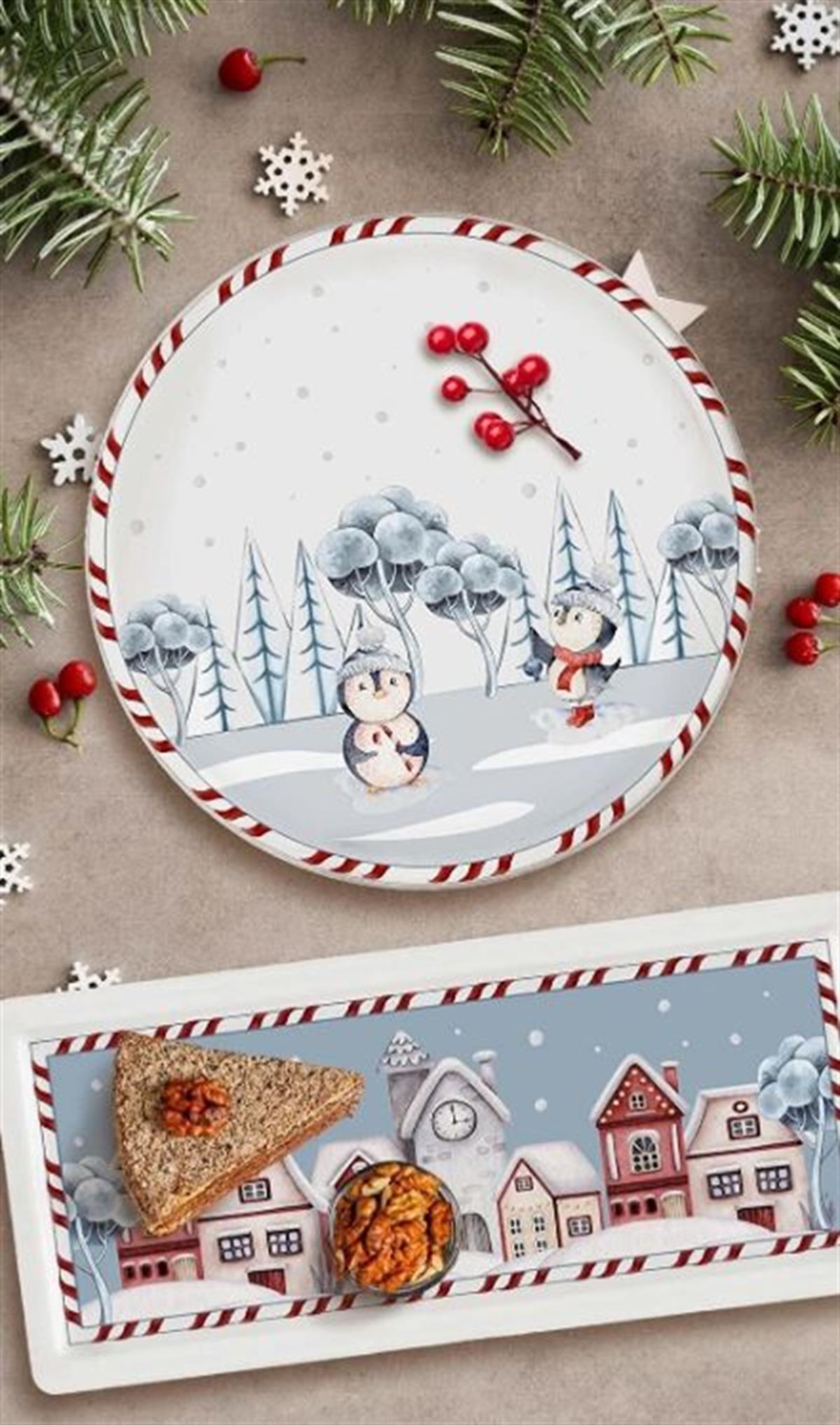 Noel Dikdörtgen Servis 35 x 16 cm