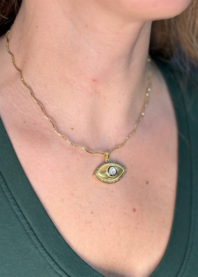 Evil Eye Elmas Kolye Büyük