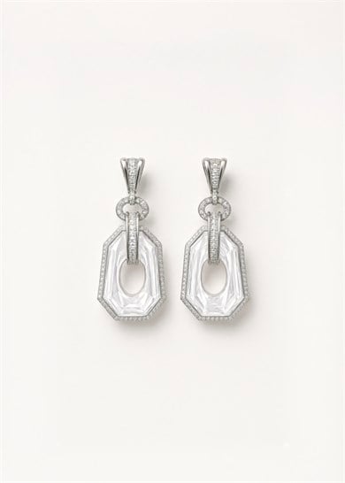Quartz Pırlanta Küpe