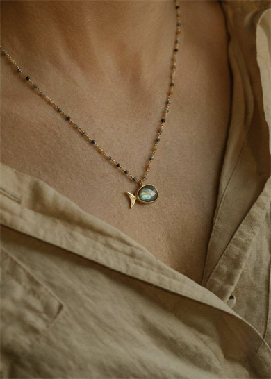 Tiger Eye Mix Gem Stone Kolye 