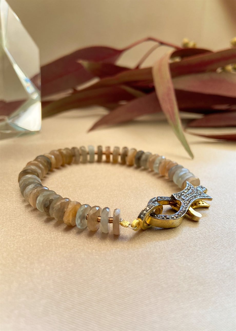 Mix Gemstone Ham Elmas Bileklik