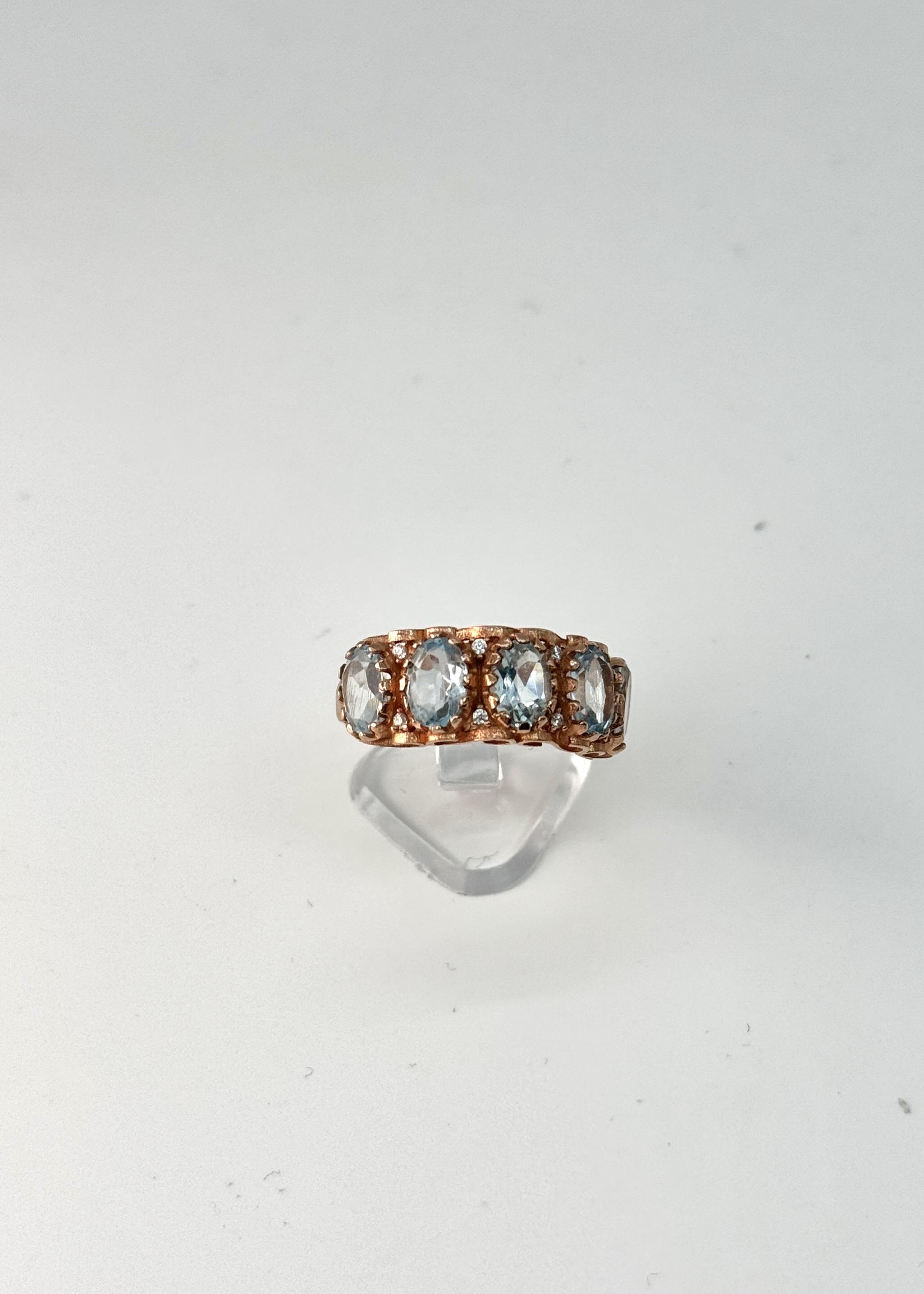 Topaz Rose Gümüş Yüzük