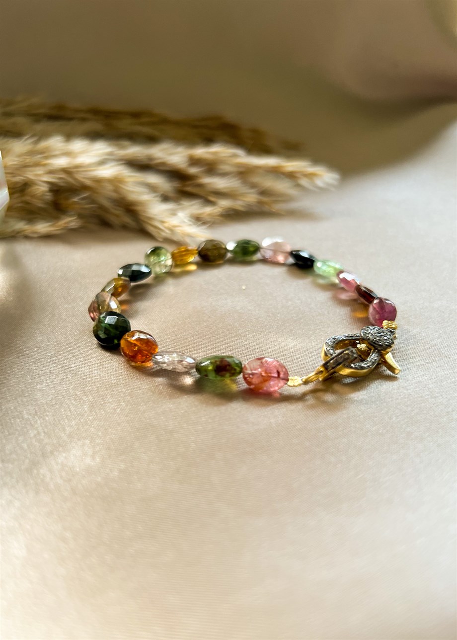 Turmalin Ham Elmas Bileklik