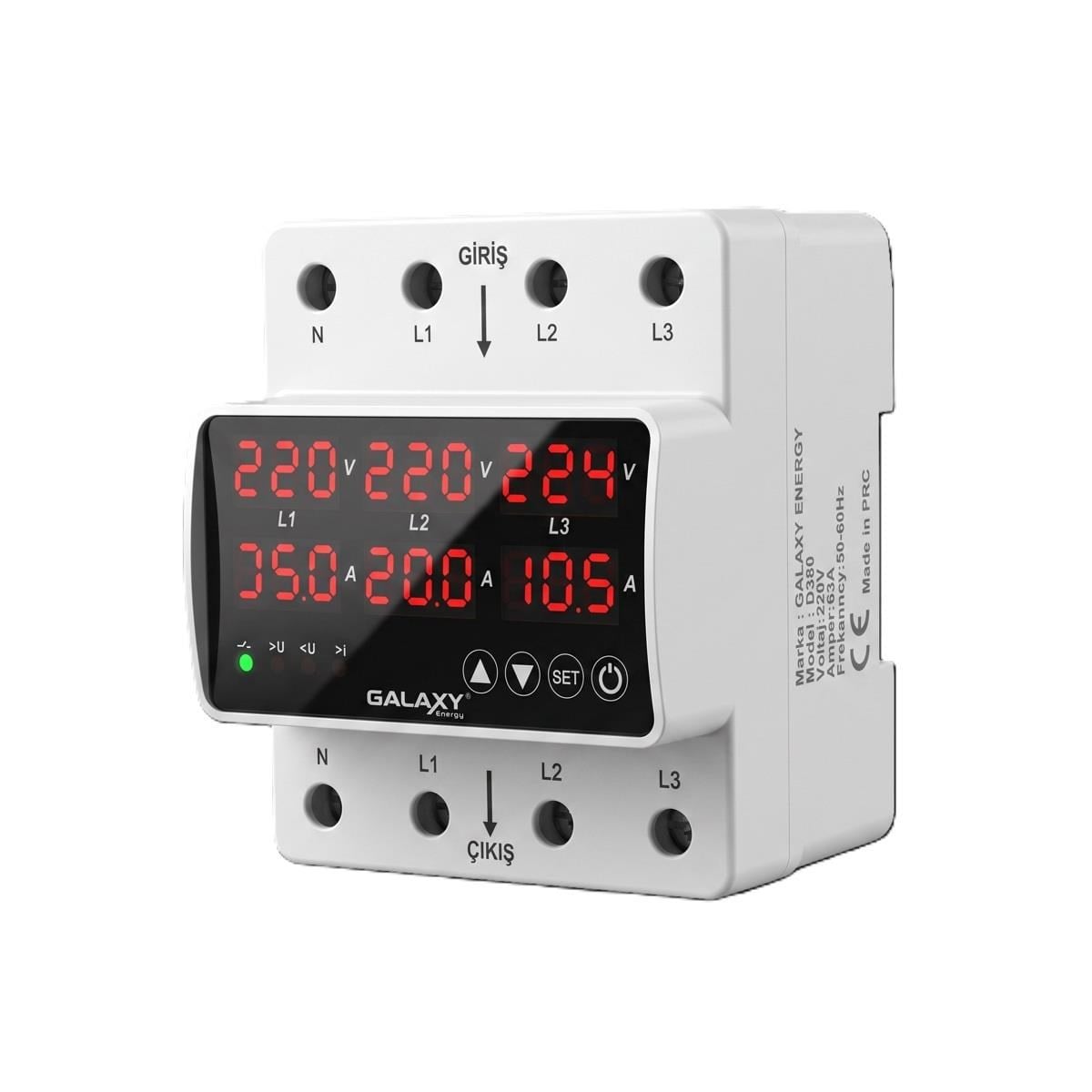 Galaxy Energy 63A Trifaze  Pano Tipi Kontrol Cihazı