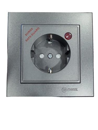 Makel Karea Füme Şok Korumalı Topraklı Priz