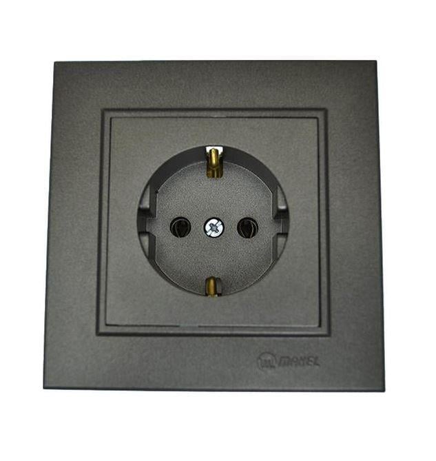 Makel Karea Füme Topraklı Priz