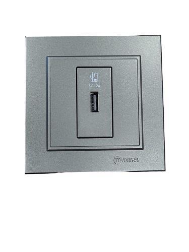 Makel Karea Füme USB Şarj Prizi 5V-2A
