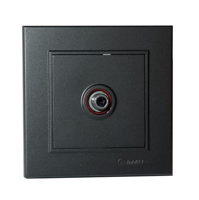 Makel Karea Füme Uydu Prizi 4dB F Konnektörlü Geçişli