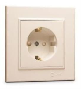 Makel Karea Topraklı Priz Krem