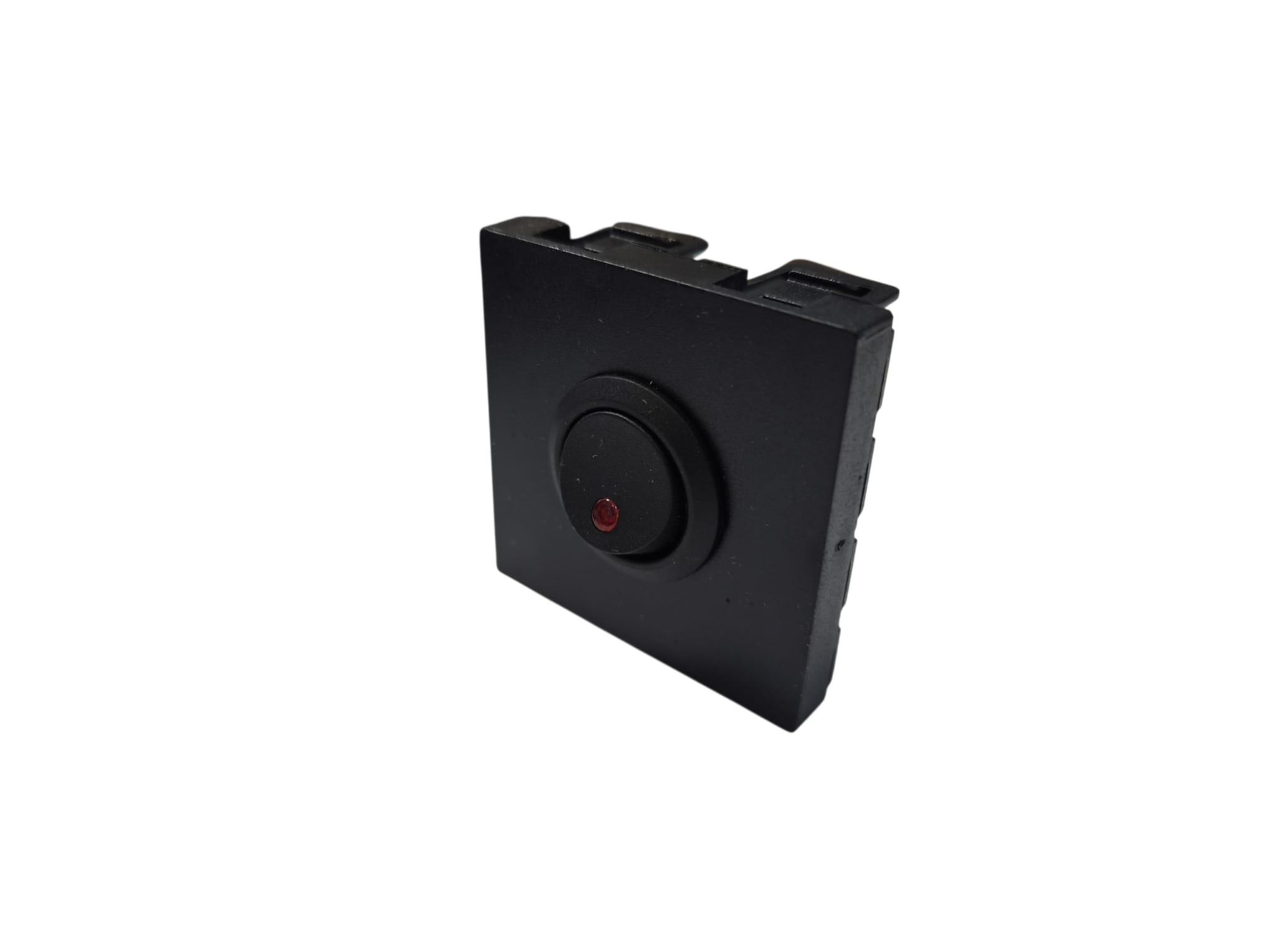 Ne-Ad 45x45 Siyah Işıklı Anahtar 2068-S