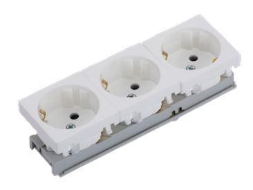 Ne-Ad 45x45 Topraklı Priz 3' lü