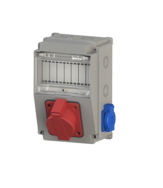 Ne-Ad 5x16 1 Adet Ön + 1x16A 2 Adet Yan Prizli Kombinasyon