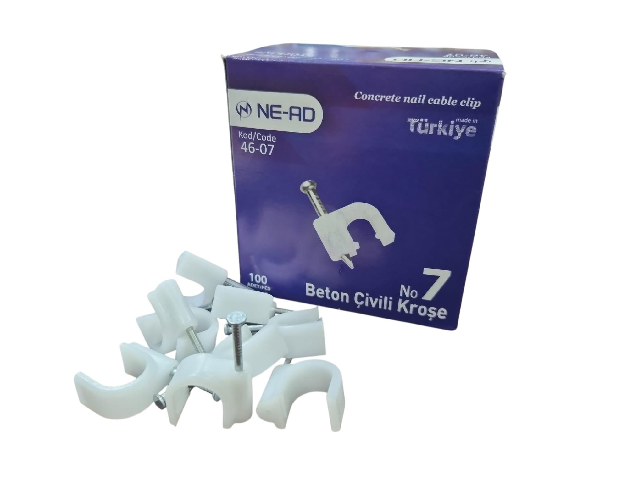 Ne-Ad Beton Çivili Kroşe No:7 100 Adet